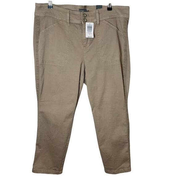 torrid Pants - Torrid Pants Womens 16 Cropped Aviator Skinny Stretch Mid-Rise Comfy